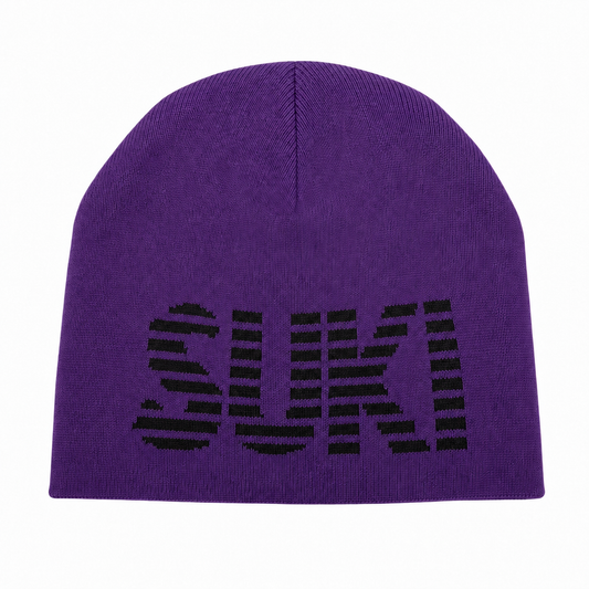 REVERSIBLE BEANIE - PURPLE